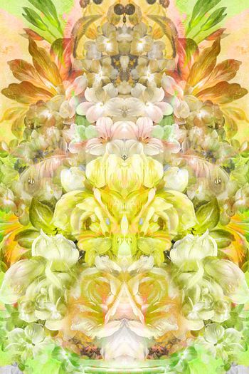 263088-WT218前幅定位花油画花卉组合花