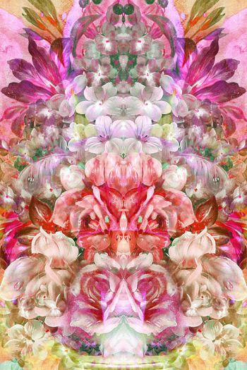 263089-前幅定位花油画花卉组合花束笔触印花