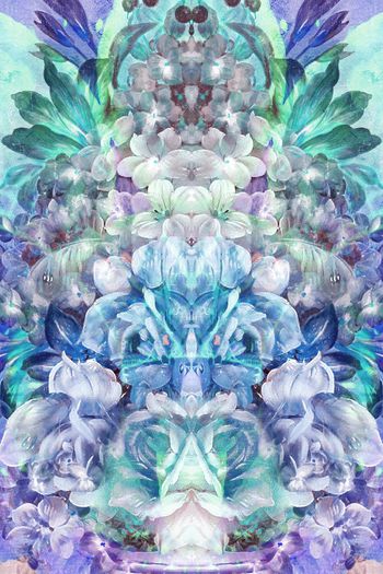 263090-前幅定位花油画花卉组合花束笔触印花