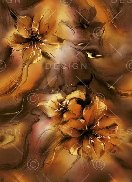 花卉印花华亿平台图片