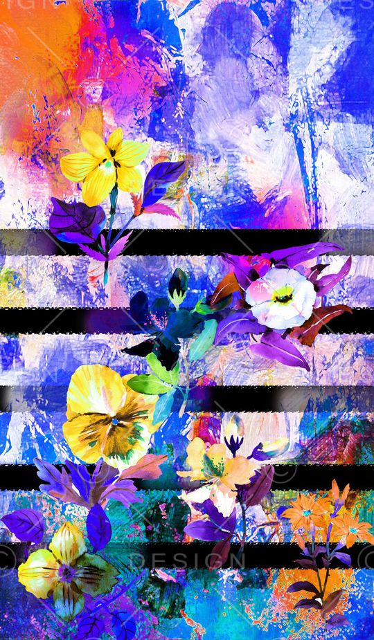 花卉印花华亿平台图片