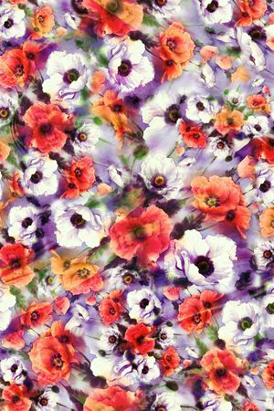 花卉印花华亿平台图片