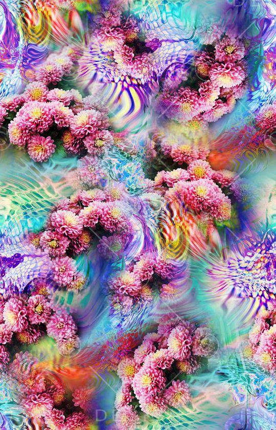 花卉印花华亿平台图片