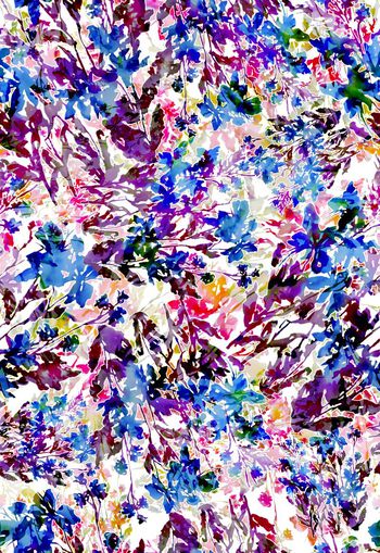 263149-多彩水彩水墨效果花卉花朵