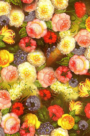 花卉印花华亿平台图片