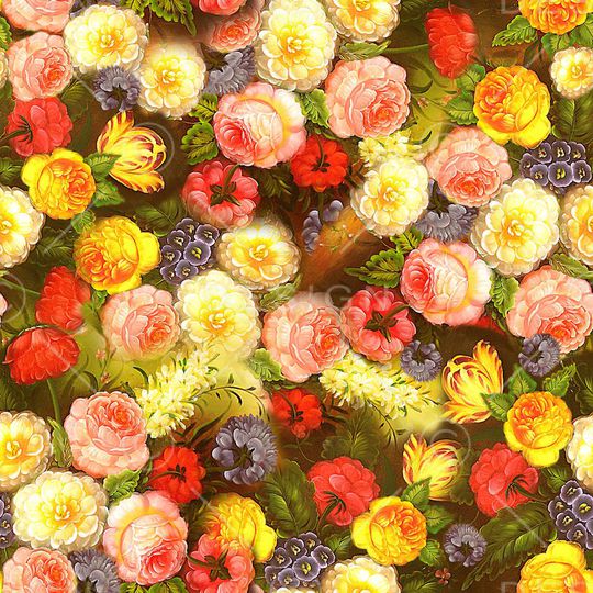 花卉印花华亿平台图片