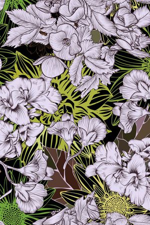 花卉印花华亿平台图片