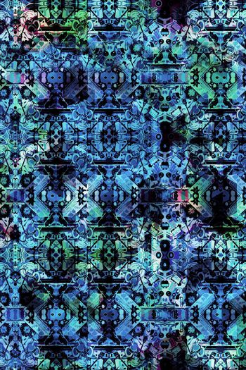 263229-斑驳水彩图案民族风扎染效果印花