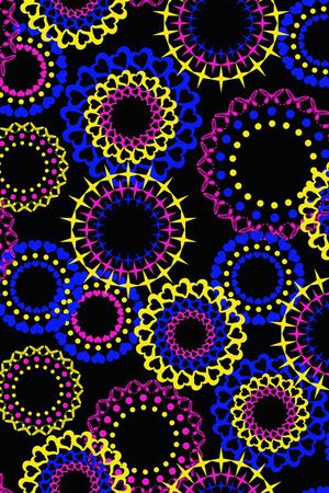 圆圈花印花华亿平台图片