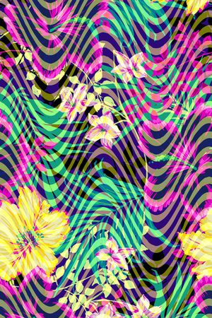 花卉印花华亿平台图片