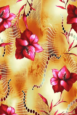 花卉印花华亿平台图片