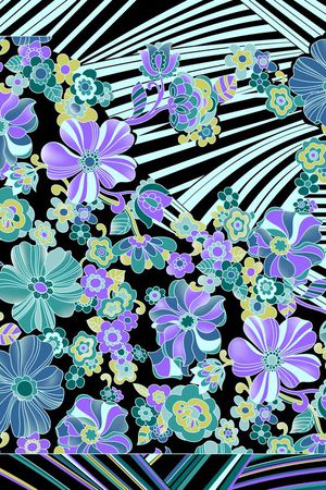 花卉印花华亿平台图片