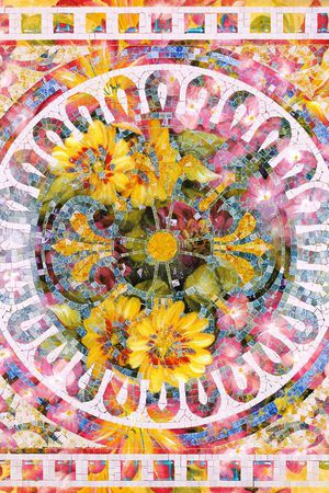 花卉印花华亿平台图片