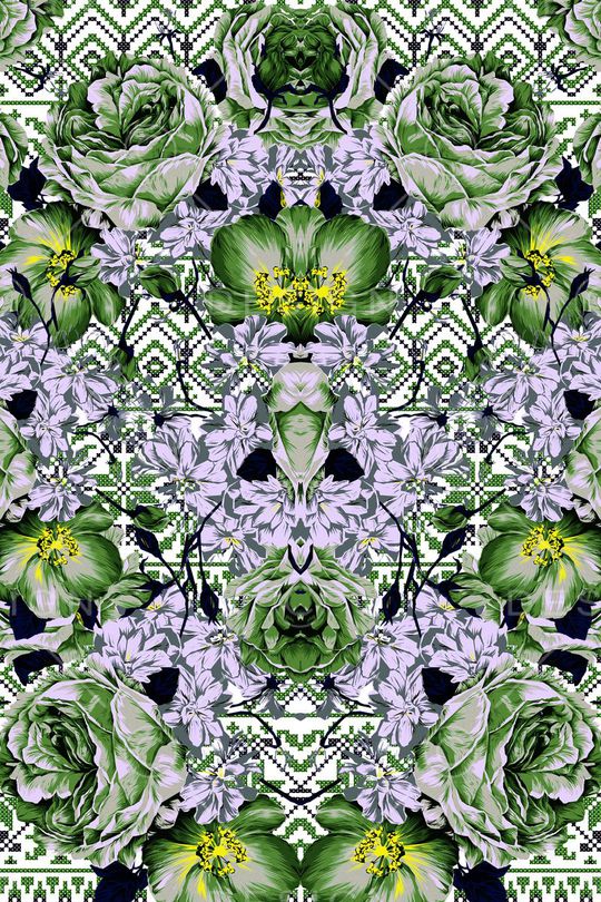 花卉印花华亿平台图片