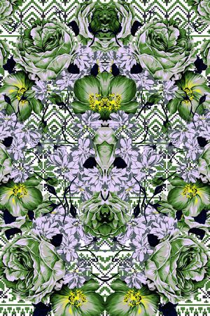 花卉印花华亿平台图片