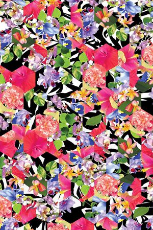 花卉印花华亿平台图片