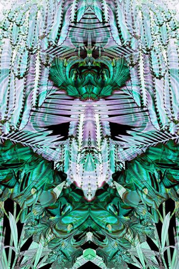 263406-WT226前幅定位仙人掌夏日热带花