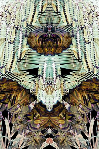 263409-前幅定位仙人掌夏日热带花卉组合印花