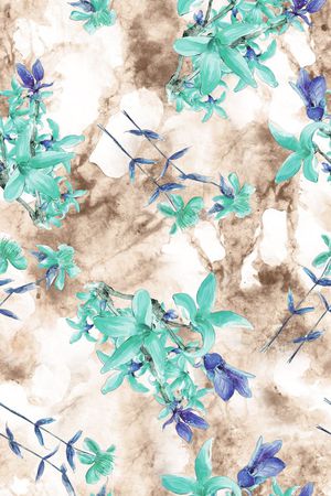 花卉印花华亿平台图片