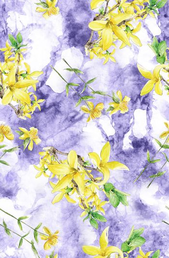 263480-清雅清新满布水彩花卉水墨水迹笔触印