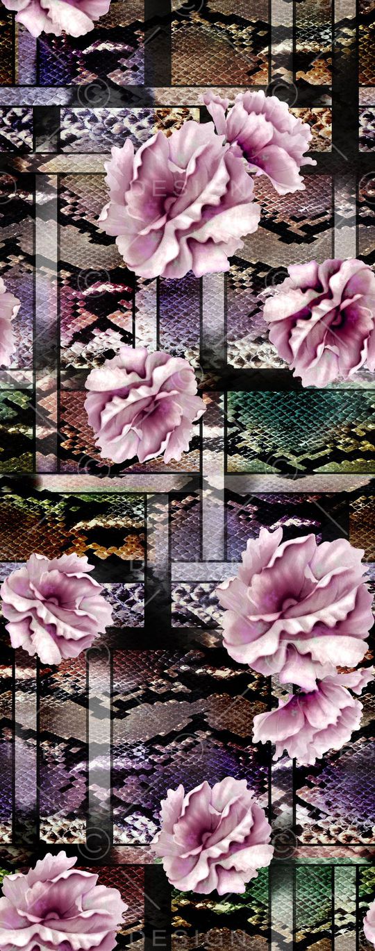 花卉印花华亿平台图片