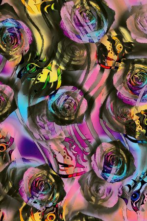 花卉印花华亿平台图片