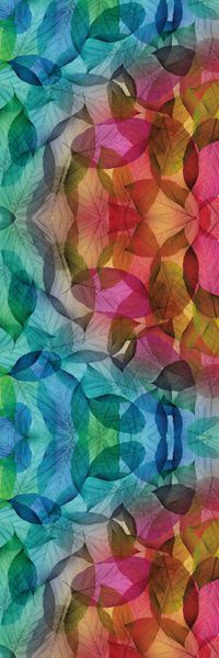 树叶印花华亿平台图片