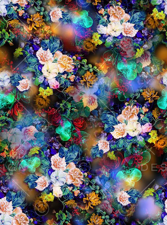 花卉印花华亿平台图片