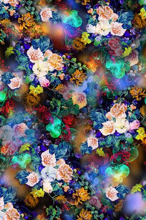 花卉印花华亿平台图片