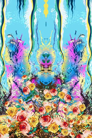 花卉印花华亿平台图片