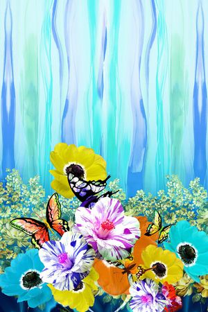 花卉印花华亿平台图片