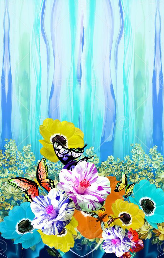 花卉印花华亿平台图片