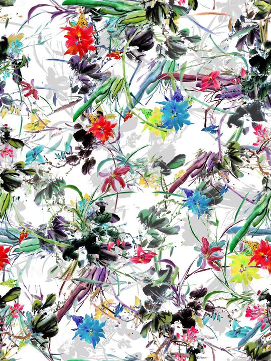 花卉印花华亿平台图片