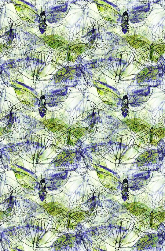 蝴蝶印花华亿平台图片