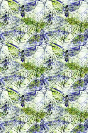 蝴蝶印花华亿平台图片