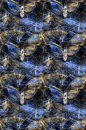 263588-手绘风格水墨水彩铅笔蝴蝶墨迹笔触印