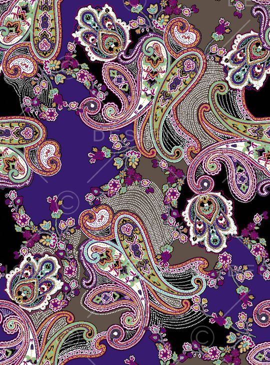 佩兹利印花华亿平台图片