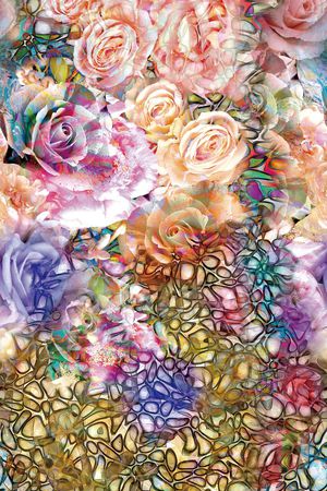 花卉印花华亿平台图片