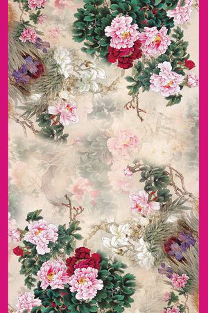 牡丹印花华亿平台图片