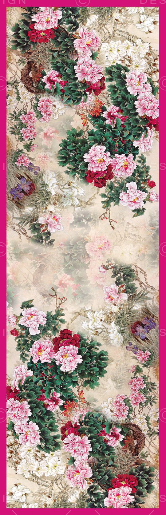 牡丹印花华亿平台图片