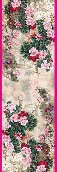 牡丹印花华亿平台图片