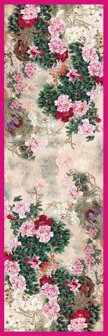 牡丹印花华亿平台图片