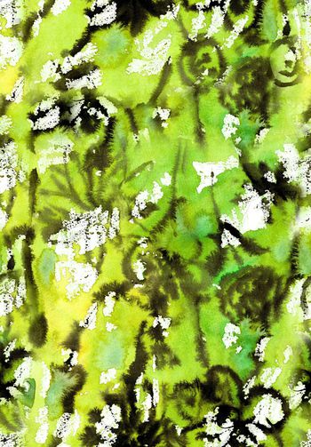 263732-抽象水墨水彩纹理花