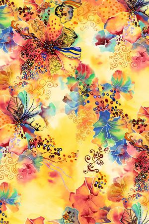 花卉印花华亿平台图片