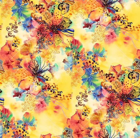 花卉印花华亿平台图片