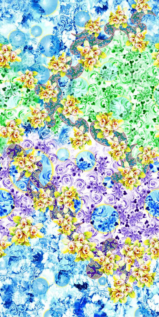 花卉印花华亿平台图片