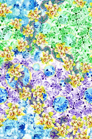 花卉印花华亿平台图片