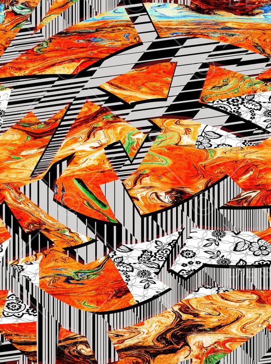 抽象印花华亿平台图片