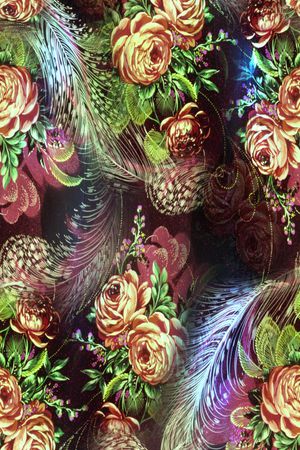 花卉印花华亿平台图片