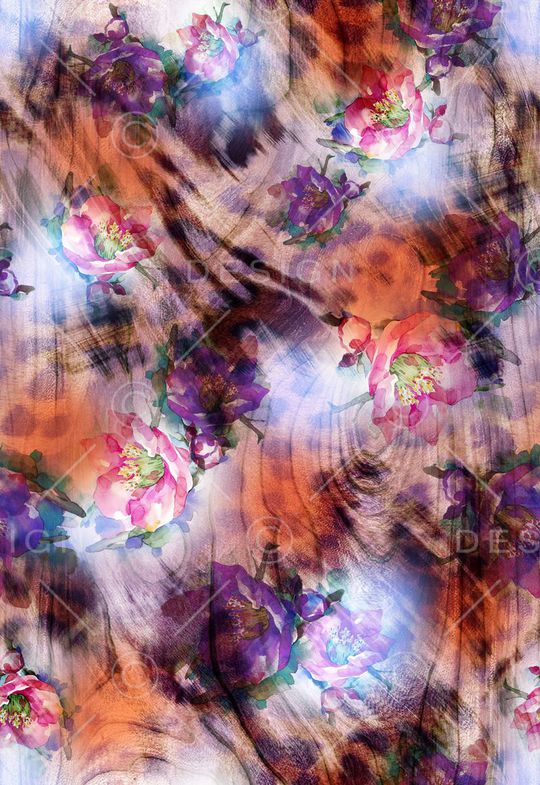 花卉印花华亿平台图片